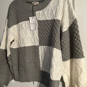 Promesa Two-Tone Textured Sweater